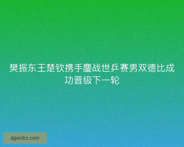 樊振东王楚钦携手鏖战世乒赛男双德比成功晋级下一轮